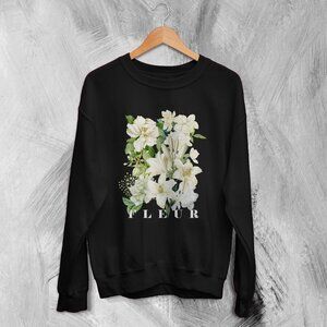 Floral Aesthetic Fleur Plant Lover Flower Design Trendy Art Sweatshirt 05